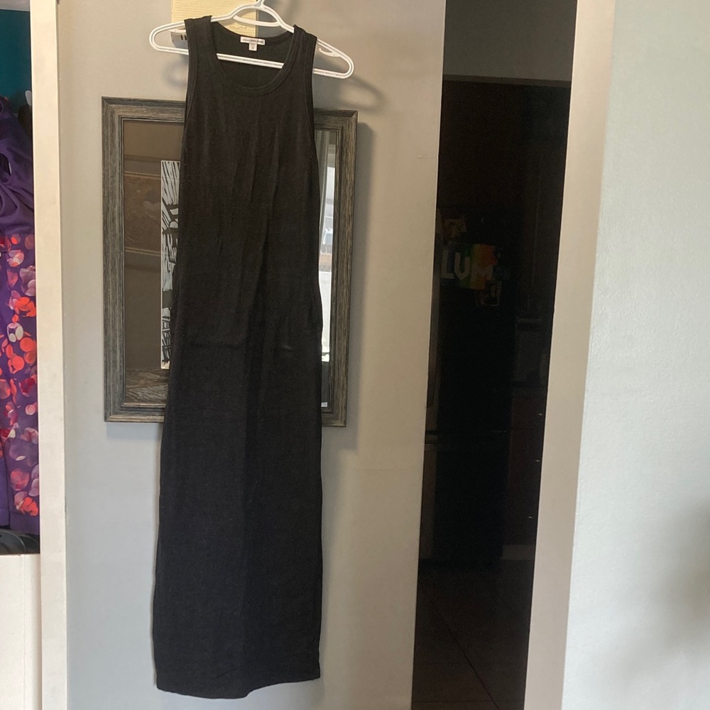 James Perse Black Tank Maxi Dress